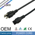 SIPU NEMA 5-15P UL certificado 3 dientes 15A 125V usa cable de corriente alterna